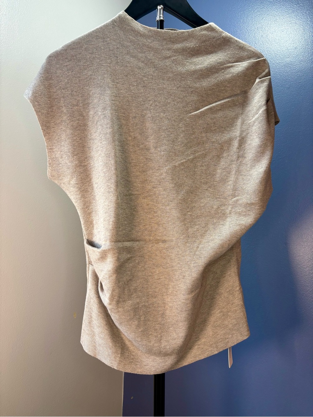 Sleeveless Knit Top in Light Taupe